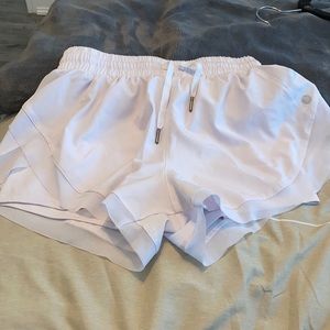 Savvi White Running Shorts with built in Spandex
